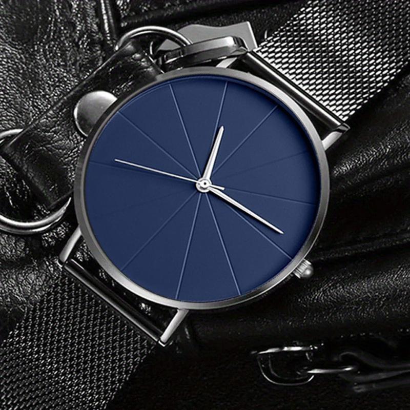 2Pcs/Set, Fashion Men's Simple Round Quartz Watch and Bracelet Set, Men's Gift Choice