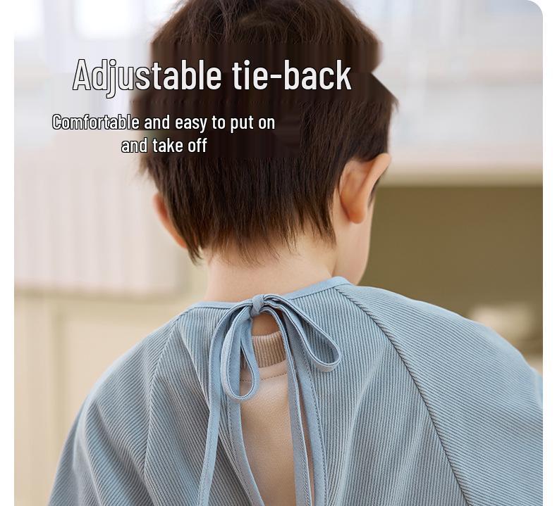 Nidoran 2025 Fleece-Lined Winter Smock for Kids - Anti-Stain and Warm Bib for Boys and Girls