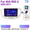 2 Din автомобильный радиоприемник для Kia RIO 2 2005-2011 Android 12 мультимедийный видеоплеер GPS 4G WIFI Carplay Auto Stereo RDS IPS DVD головное устройство