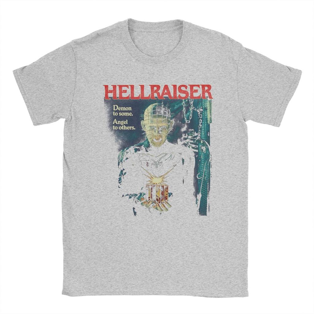 Мужские футболки Hellraiser Пинхед Винтажные хлопковые футболки с коротким рукавом Круглый вырез Одежда Подарок