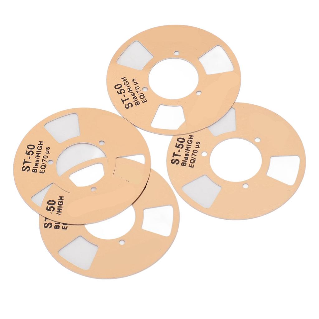 Reel to Reel Cassette Retro Blank Metal Reel Cassette Tape with 4 Reels 2 Wheel for Music Recording