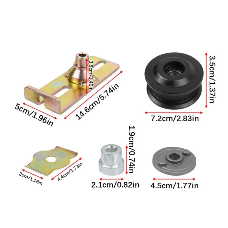 High Wear Resistance Lawn Mower Pulley Idler Belt Upgrade Set Constructed from Polyurethane for Extended Life 126-0316