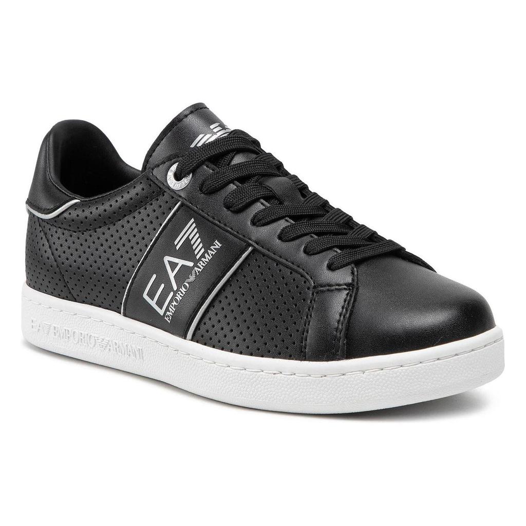 Emporio Armani EA7 Кожаные Удобные Минималистичные Низкие Кроссовки Мужские кроссовки Черные X8X102XK258N763