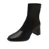 Fashion 2025 NEW High-quality Hot-selling Simple Design Short Boots Autumn Winter Thick High Heel Boot Zipper Fashion Women Boots