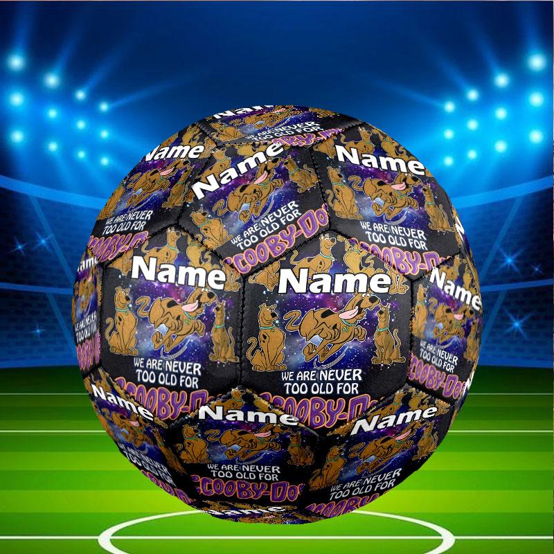 Custom Name Personalized Scooby Print Size 5 Soccer Ball Training & Match Football, for Team, Kicking, Gift for Football Enthusiasts