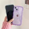 Для iPhone 15 14 13 12 11 Pro Max XR XS SE 7 8 Plus милый прозрачный вьющийся волнистый гибридный блестящий бампер мягкий чехол Fundas