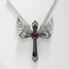Classic Income Fashion Angel Wings Pendant Necklace Ladies Cross Guardian Jewelry Accessories Anniversary Party Banquet Gifts
