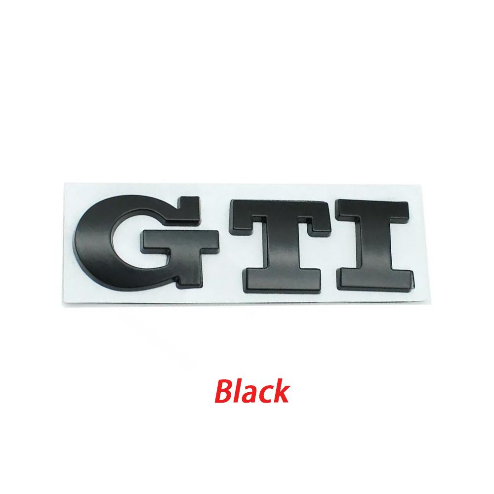 YKPSC1 GTI 3D Metal 1pcs GTI Logo Car Rear Trunk Emblem Side Sticker for VW Golf5 6 7 8 Polo Jetta Tiguan Passat T-Roc MK2 MK5 MK7