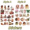 18pcs Retro Hand Watercolor garden style girl stickers Funny Decoration DIY Scrapbooking Journal Phone Diary Album Planner