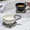300ml Ceramic Coffee Cup and Saucer Set Cute Afternoon Tea Cups Love Cups Couple Cups Home Tea Cups Living Room Decoration