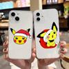 Чехол E-55 Christmas Pokemon для iPhone 7 8 11 12 13 14 15 16 Pro Max Plus Mini Xiaomi Redmi A3 9A 9C 10A 10C 13C Note 9 11 Realme Narzo C30 C55