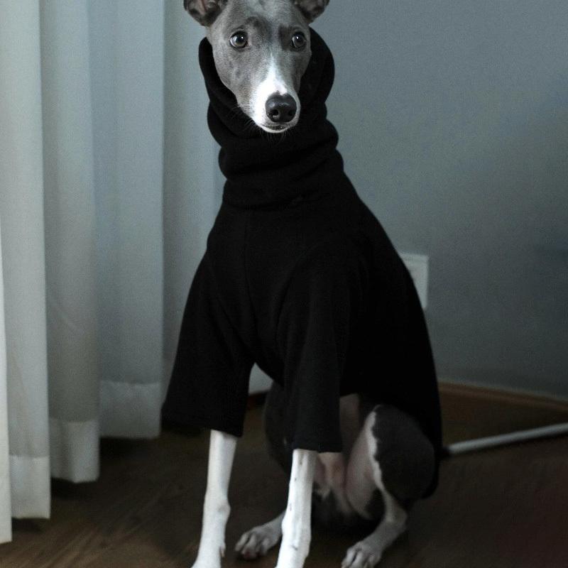 Black Dog Undershirt High-Neck Italian Greyhound Clothing Doberman Pinscher 2-leg Soft Clothing Dogs Winter Breathable Clothes