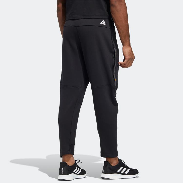 adidas Сплошные повседневные спортивные брюки с прямыми штанинами, мужские брюки, черные HE9894
