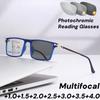 Ультралегкие анти-УФ фотохромные очки для чтения для мужчин и женщин Прогрессивные мультифокальные очки Винтажные модные очки для дальнего зрения Пресбиопия