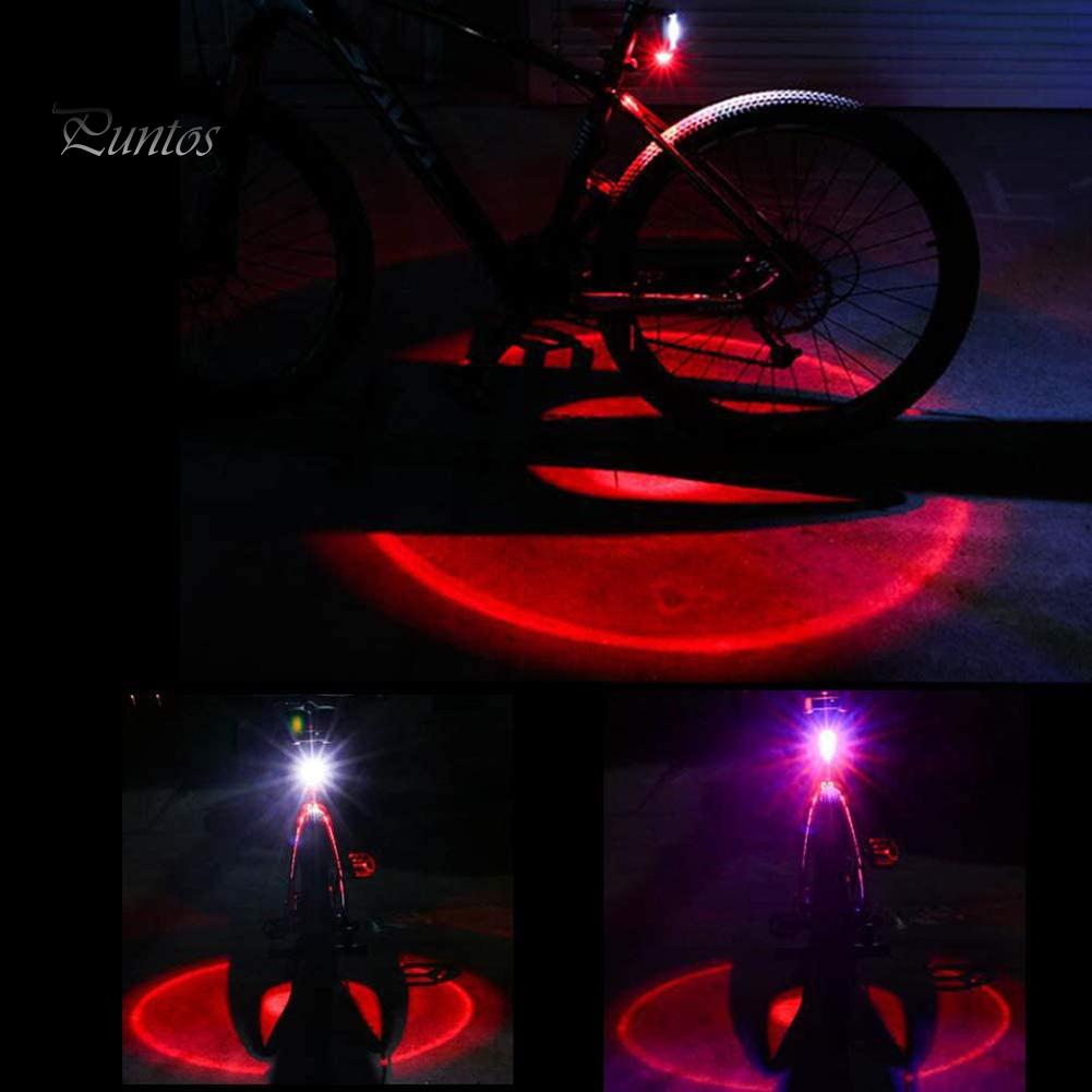 Велосипедный задний фонарь Puntos, перезаряжаемый через USB, светодиодный предупредительный велосипедный фонарь на 360 градусов