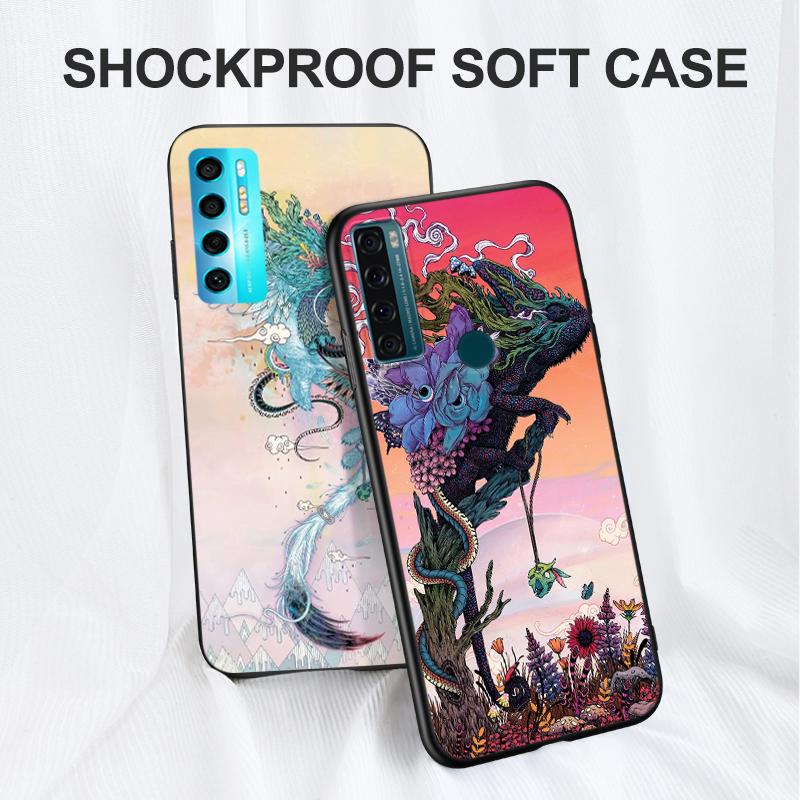 Черный чехол из ТПУ для ZTE Blade A3 A5 A7 2019 2020 A31 A51 A71 A7S V2020 L210 L8 smart vita 2022 v30 Shanhaijing Illustration