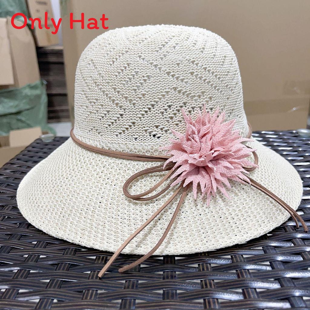 Summer Straw Hat With Big Brim For Sun Shade And Outdoor Activities