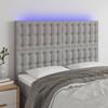 VidaXL LED Headboard Bedroom Furniture Double Bed Accessory Head of Bed Frame Interior Light Grey 3122856