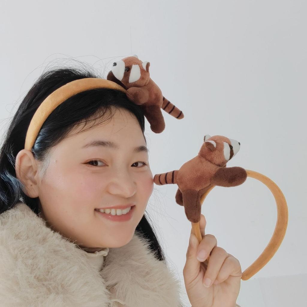 Cute Raccoon Headband Super Cute Doll Cartoon Headgear Children Adult Photo Performance Dress Up Hairpin Girl Headband