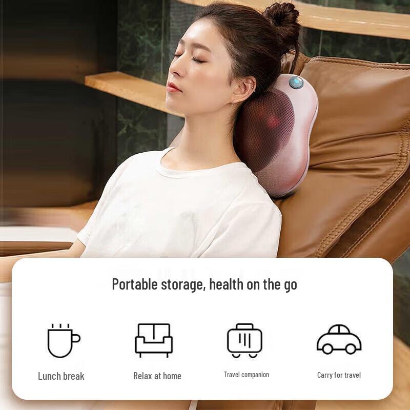 AUX Rechargeable Neck and Shoulder Massager Pillow CN plug (adapter included)