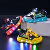 Boys Cartoon Mecha Shoes Spring and Autumn Children's Casual Sports Shoes LED Light Shoes