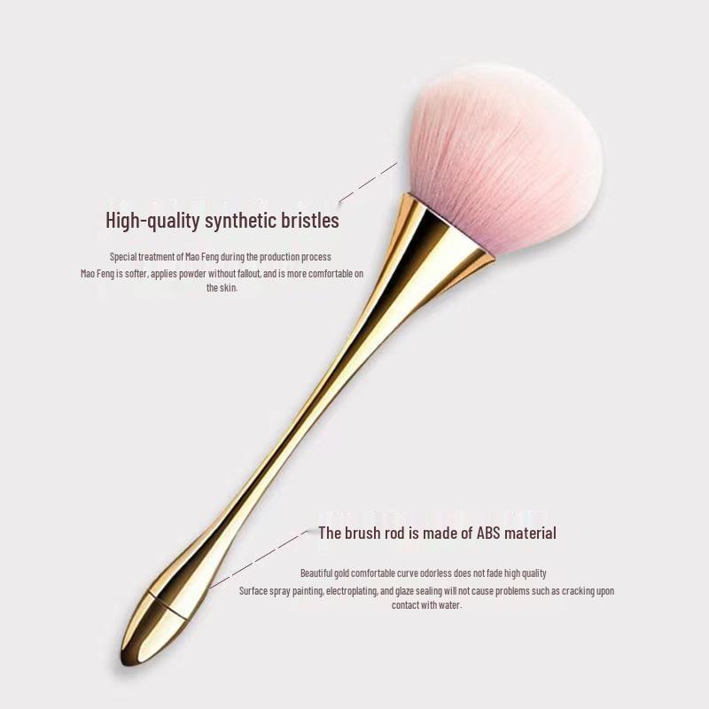 Large Soft Bristle Powder Brush for Blush, Highlighter, and Setting Powder