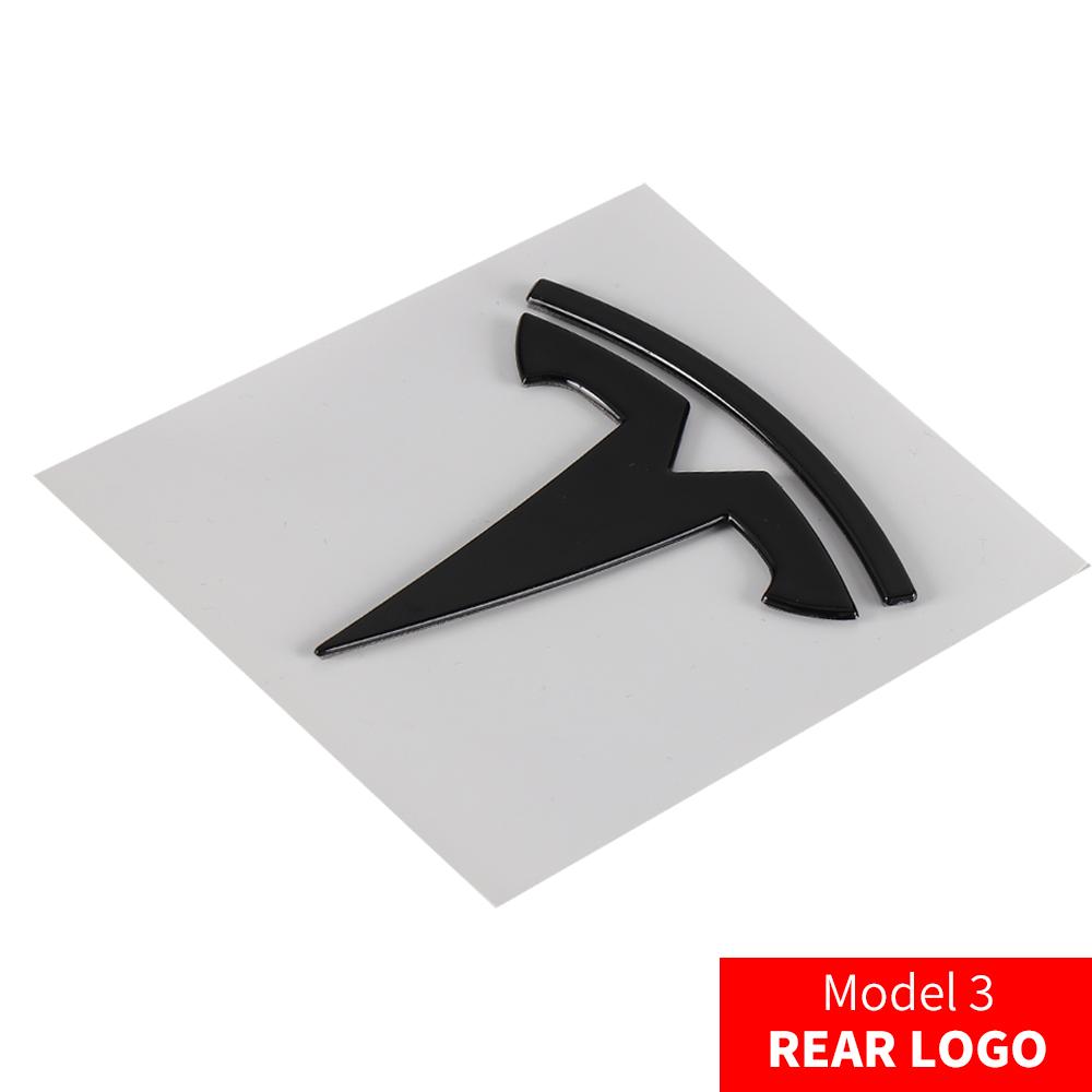 bntfg6 1pcs Car Front For Tesla ModeY Model3 Hood Cover Emblem Sticker Styling Body Rear Trunk Badge Decal Auto Decoration Accessories