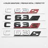 3D C63S Letters Rear Trunk Badge Emblem Decal For Benz W205 C Class C63 S AMG Car Styling Accessories Gloss Black Chrome