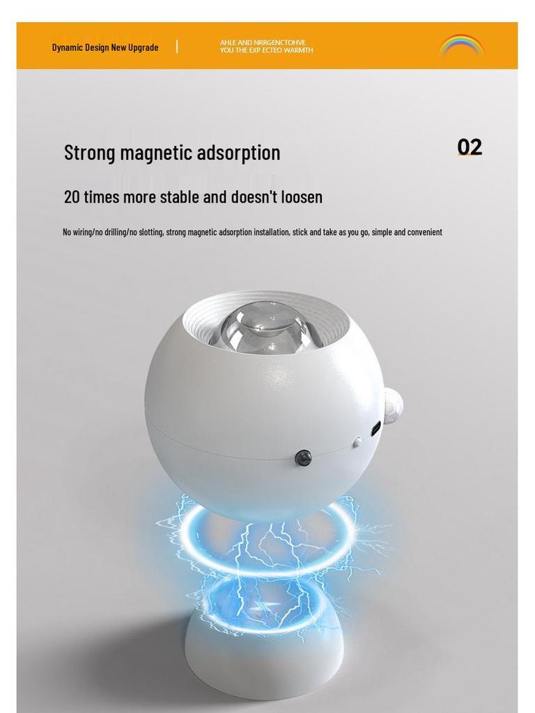 Magnetic Wireless Wall Light with Motion Sensor - Eye-Friendly Bedroom & Bedside Spotlight