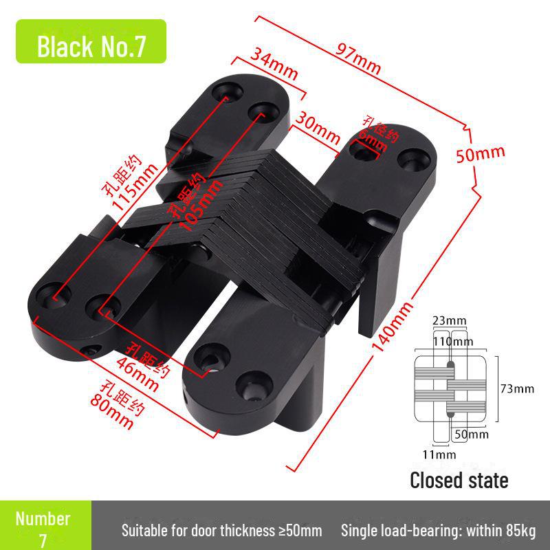 Thickened Stainless Steel Concealed Cross Hinge for European Folding Doors