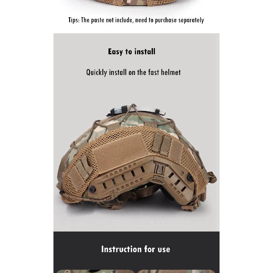 Tactical Helmet Cover for Fast MH PJ BJ Helmet Airsoft Paintball Helmet CoverSpeed Sensors 6