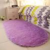 Bedroom Decoration Anti-Slip Home Oval Fluffy Soft Plush Carpet Floor Mat Area Rugs Bedside Shaggy