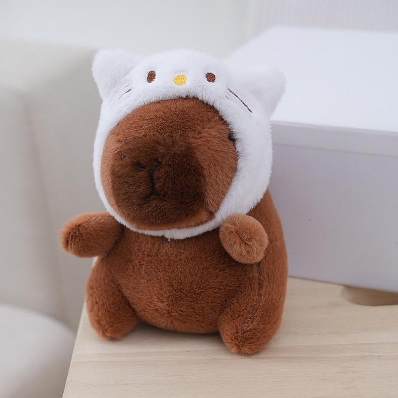 Adorable Capybara Plush Toy Bag Charm Soft Stuffed Animal Doll With Cute Design