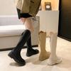 Long Tube Boots For Women Winter New Height Increasing Knight Boots Thick Heel Retro Long Boots For Women Versatile Women'S