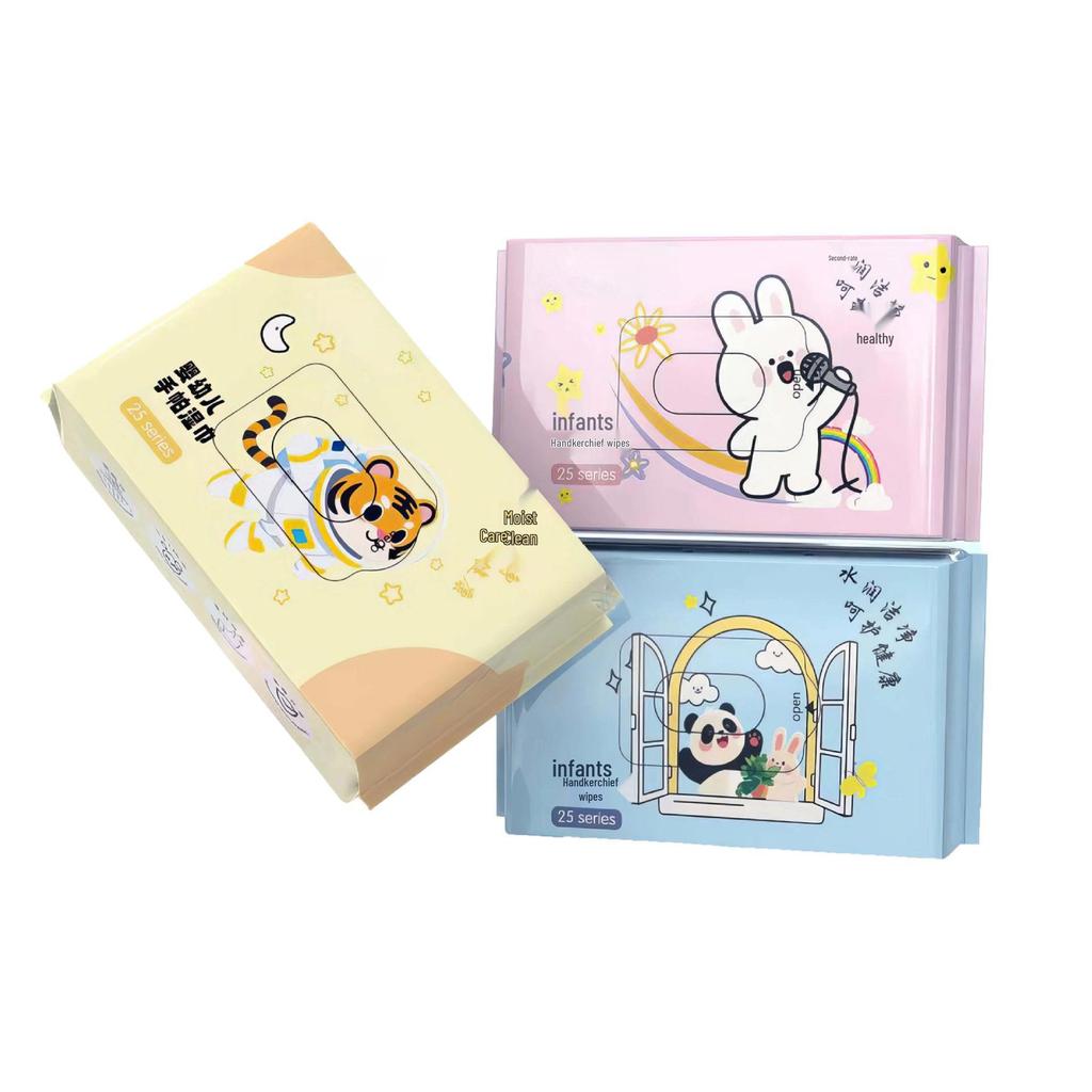 Портативные влажные салфетки для рук и рта младенца - Чистая вода, Одноразовые влажные салфетки для младенцев и малышей