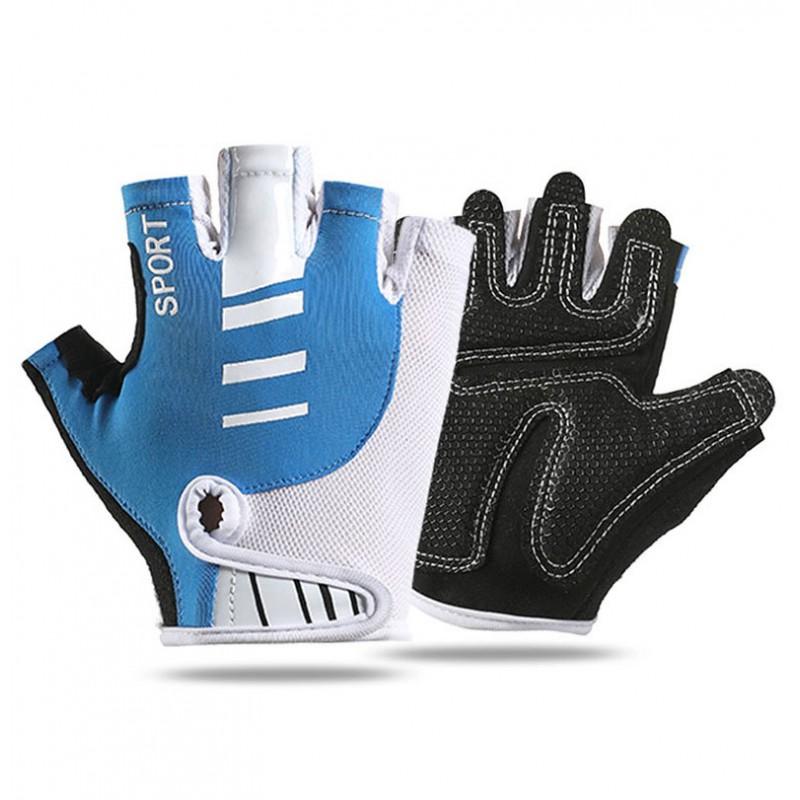 Mens Breathable Half-Finger Cycling Gloves With Anti-Slip Palm Bike Riding Fitness Commute
