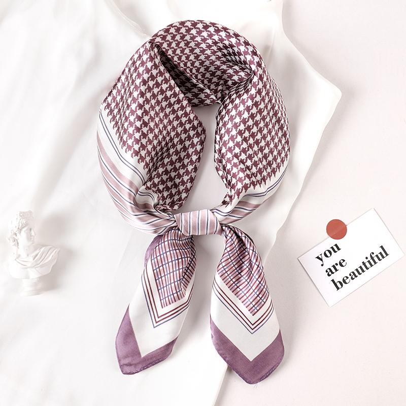 New Spring Square Neck Scarf Women Bandana Hair Band Design Print Dot Female Foulard Headband Shawl Wrap Neckerchief