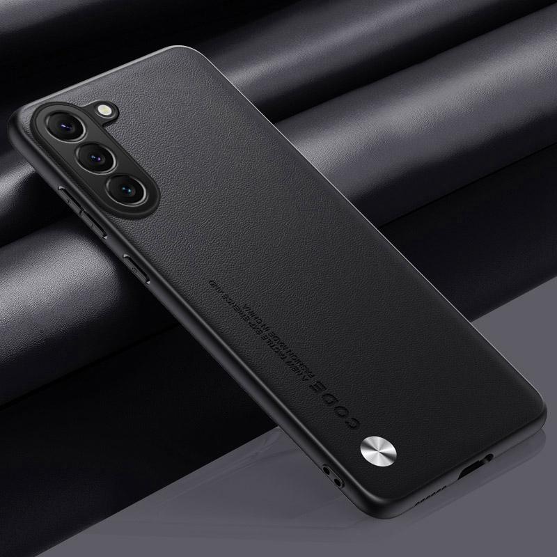 Роскошный чехол из искусственной кожи для Samsung Galaxy S23 Plus S23 Ultra S23 FE 5G, задняя крышка, матовый силиконовый защитный чехол для телефона, коке