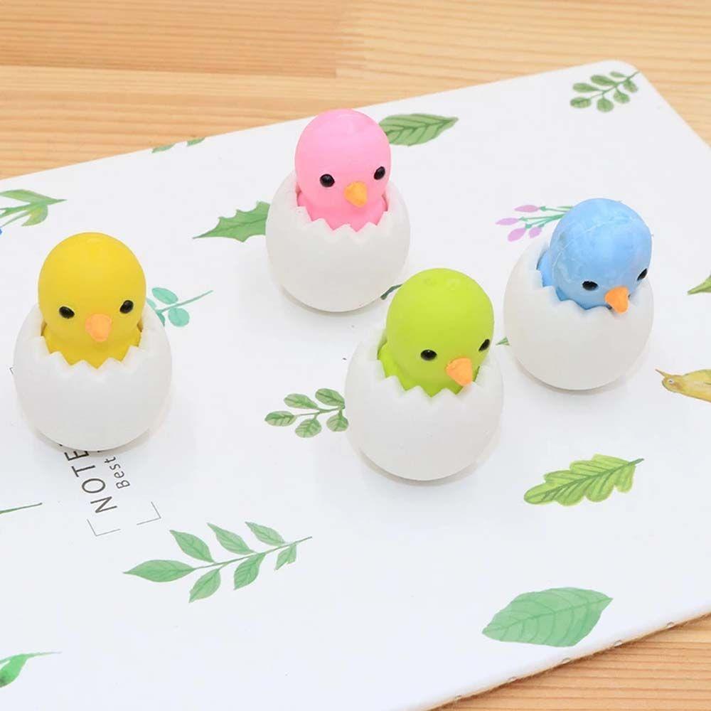 Correction Tool Animal Eraser Stationery Chicken Baby Eraser Chicken Egg Erasers Eggshell Eraser
