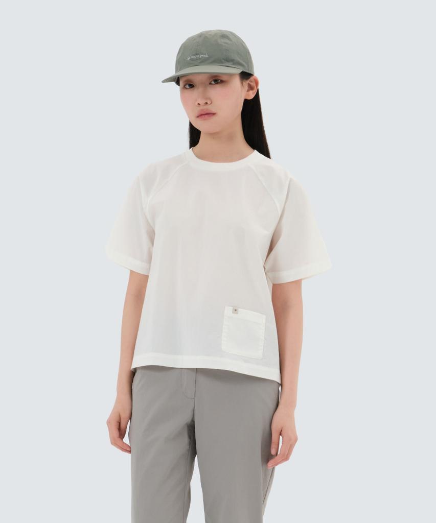 SNOWPEAK APPAREL Женская футболка с карманом и коротким рукавом Root (S25Mwrts61) Белый с оттенком