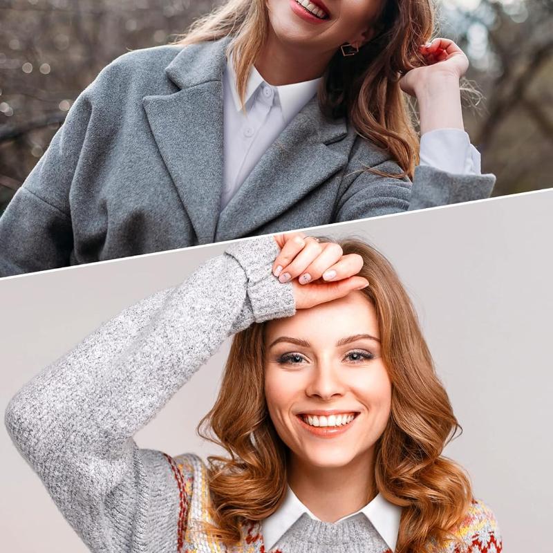 Fake Collar Detachable Collar for Women Shirts Men Collar Dickey Collar Half False Blouse Dickey Cotton Fake Collar Blouse Sweater OL Detachable Shirt