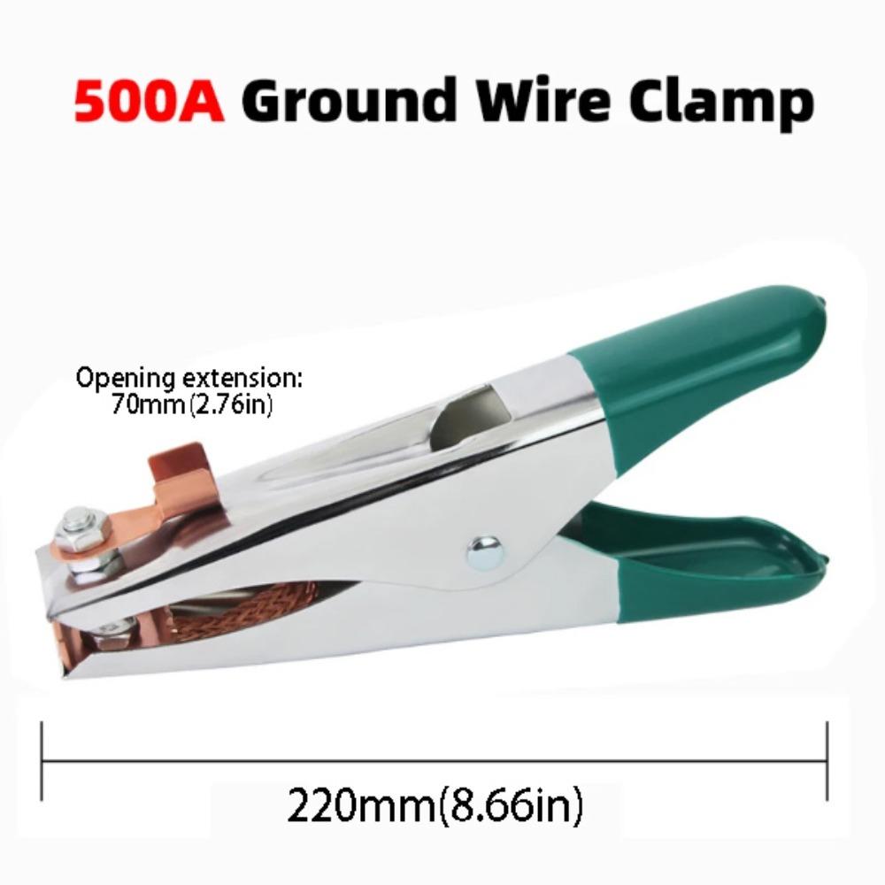 300A Capacity Welding Clamps Strong Clamping Force Brass Tip Grounding Clamp Heavy-Duty Construction Lightweight Design