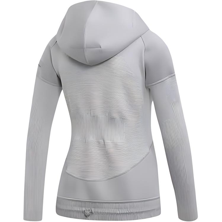 Adidas Zne Sports Lifestyle Series Hooded Training Long Sleeve Jacket Women Jacket Gray FK0836
