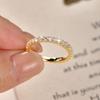 Anziw 2mm D Full Moissanite Ring for Women Sparkling Wedding Eternity Band 14k Gold Filled Wedding Engagement Ring Jewelry