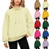 Women's Stand Collar Sweatshirt Oversized Turtleneck Drawstring Pullover Long Sleeve Top