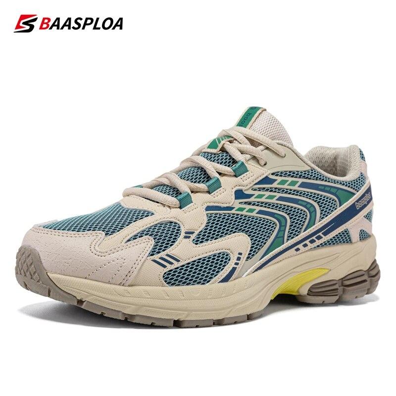 Bassploa Men Running Shoes Mesh Surface Breathable Non-Slip Lightweight Basketball Shoes for Men Outdoor Leisure Sports Men Shoes