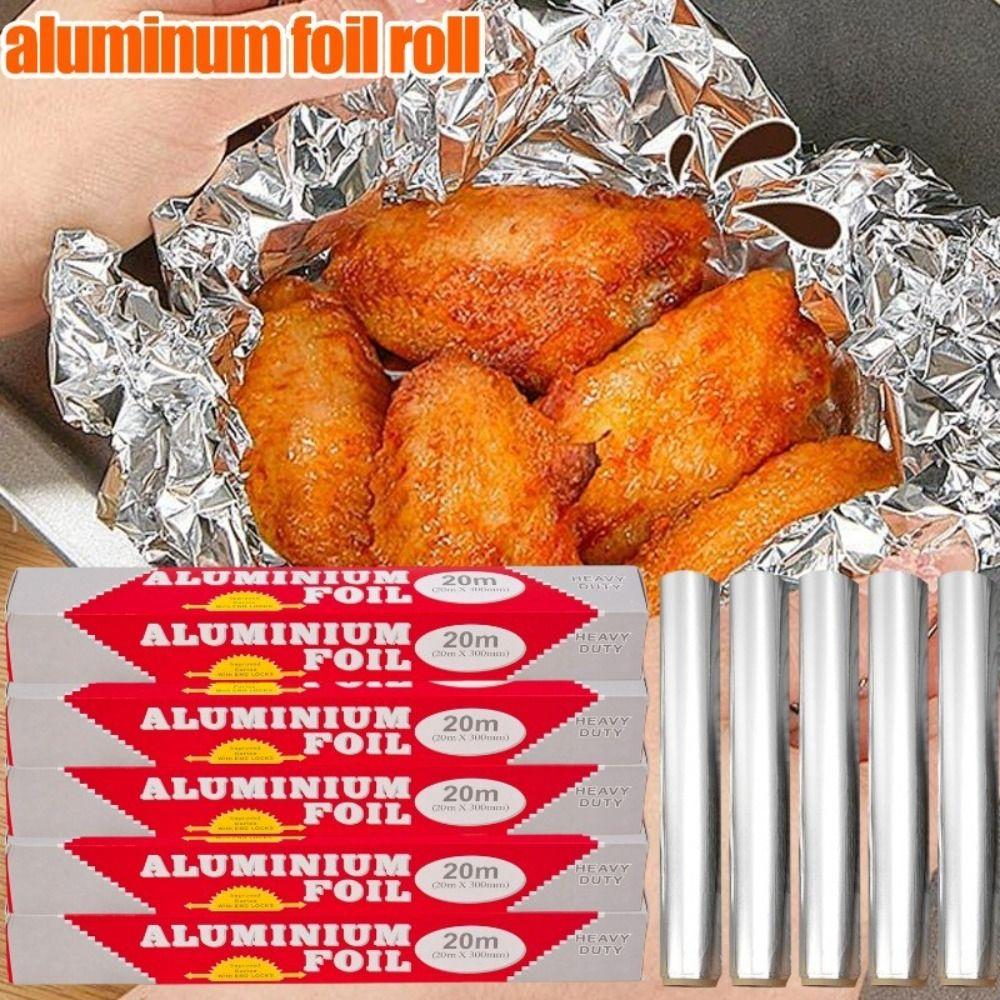 5m/10m/20m Disposable Tin Foil Paper Food-grade Baking Paper  for Air Fryer Oven BBQ Accessories