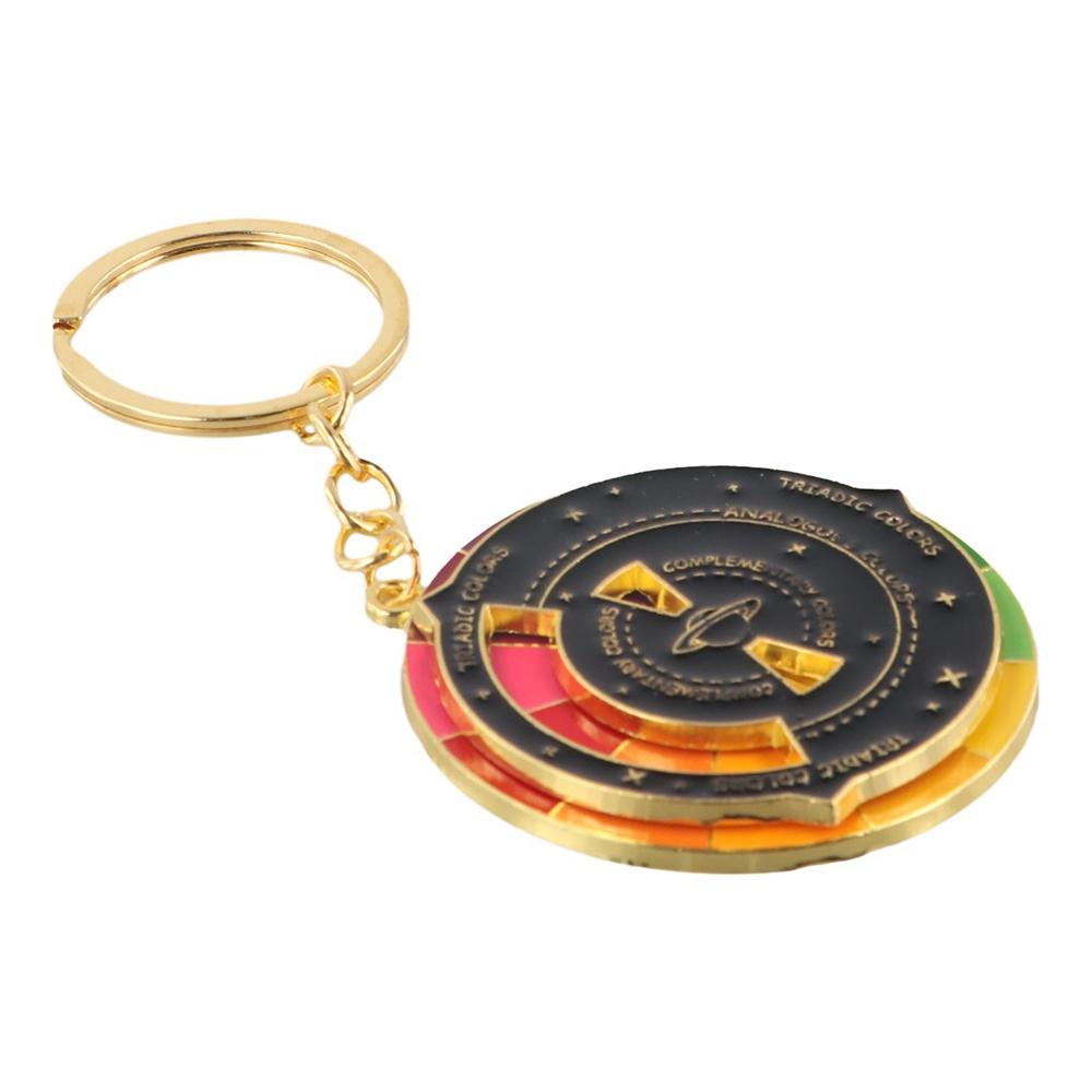 Rotatable Color Wheel Keyring Palette Rotable Color Palette Keychain  Clothing Accessories.
