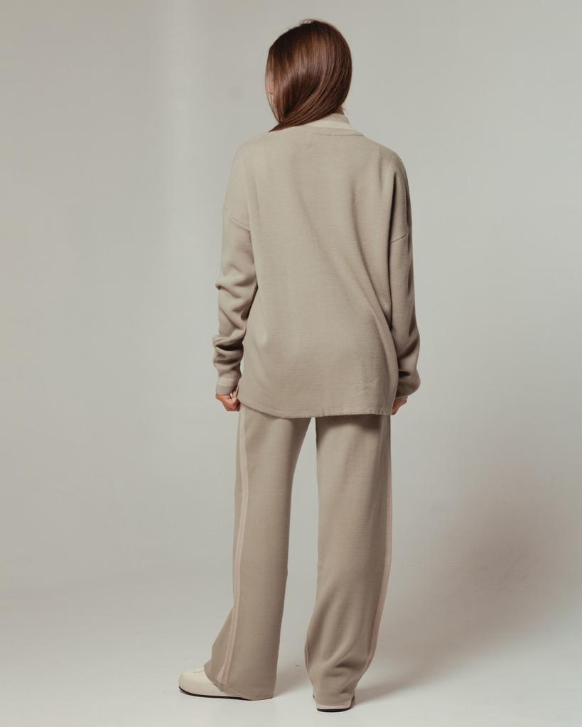 Костюм тройка RAW 37023 XL бежевый + олива (жилет, кофта, штаны)