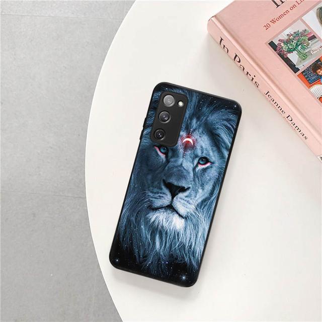 Черный силиконовый чехол для телефона с рисунком супер льва для Samsung Note 20 Ultra 10 9 8 Galaxy S20 Fe S21 S22 5g S10 Plus, матовый мягкий чехол
